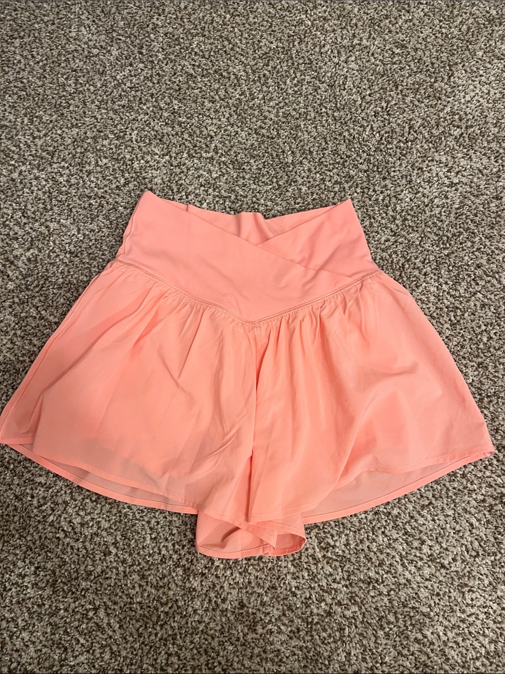 Offline by Aerie Coral High-Waist Flow Skort Shorts